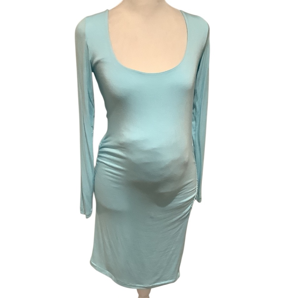Sexy Mama Brand Blue Aqua Long Sleeve Dress Size 1 aka Small